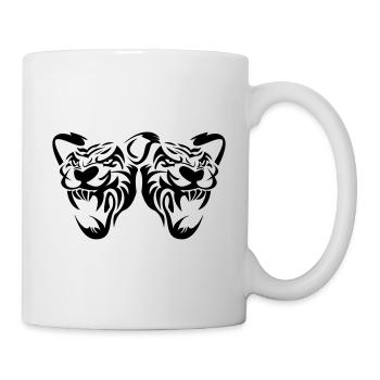 tiger head panther cat - Mug - white - Right