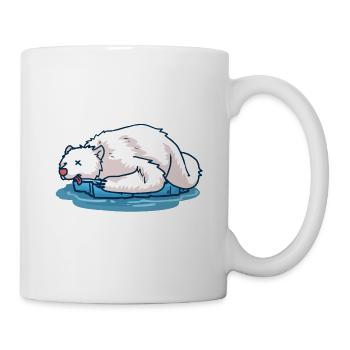 Toter Eisbär auf einer Eisscholle Rip Klimawandel - Tasse - Weiß - Rechts