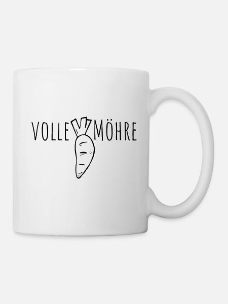 volle möhre - Tasse - Weiß