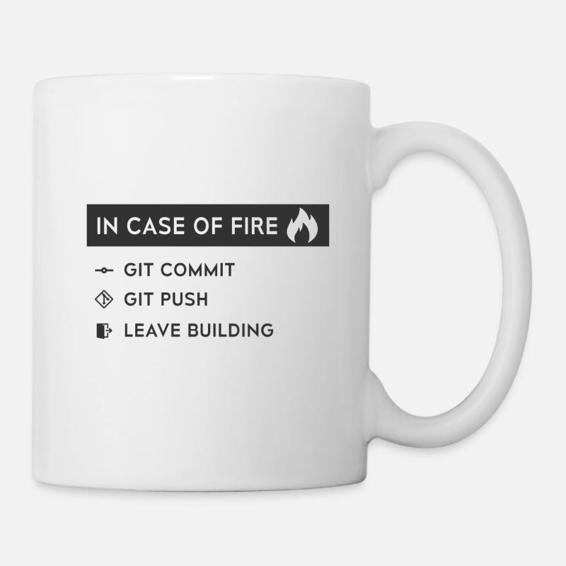 In case of fire - GitHub - Tasse - Weiß