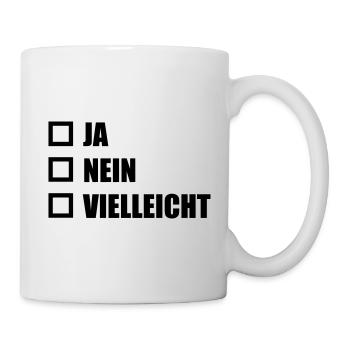 ja nein ankreuzen - Tasse - Weiß - Rechts