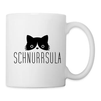 Schnurrsula - Cats Ursula Funny cat name - Mug - white - Right