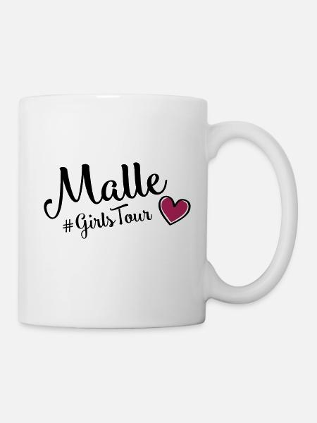 malle girls tour herz - Tasse - Weiß