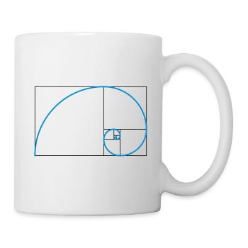 Fibonacci Spirale d’or Coupe d’or Géométrie Phi - Mug blanc - blanc - Droite