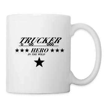 Trucker Hero in the Wild Truck Driver Everyday Hero - Mug - white - Right