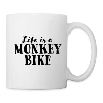 Life is a monkey bike - Tasse - Weiß - Rechts