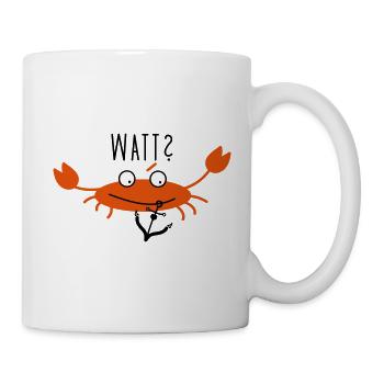 Krabbe und Anker - Tasse - Weiß - Rechts