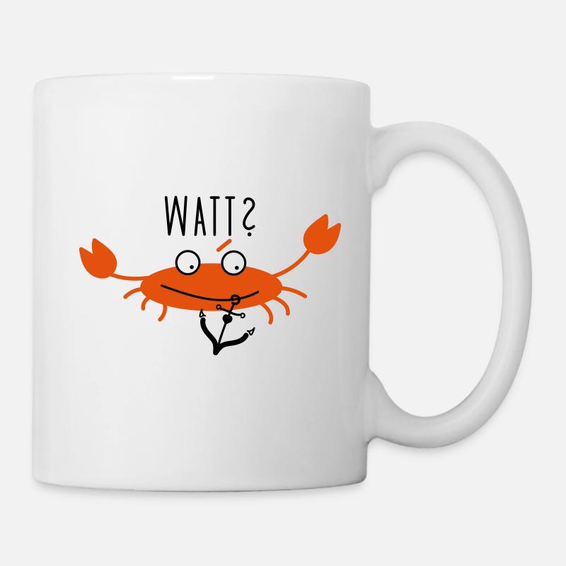 Krabbe und Anker - Tasse - Weiß