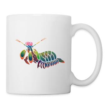 Rainbow Peacock Mantis Shrimp Colorful Shrimp Gift - Mug blanc - blanc - Droite