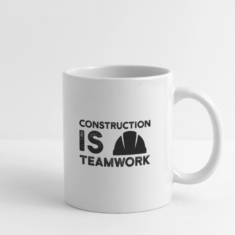 Construction site is teamwork construction worker construction manager construction Mug