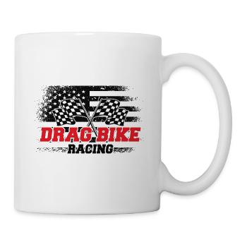 Drag Racing Drift Motorsport Motorrad Rennen - Tasse - Weiß - Rechts