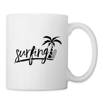 Surfen Surf Surfing Surfer Wellenreiten - Tasse - Weiß - Rechts