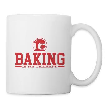 La cuisson est ma thérapie - Baking is my therapy - Mug blanc - blanc - Droite