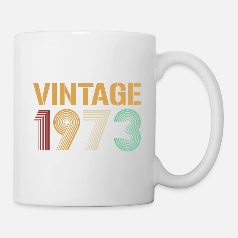 Schönes Vintage 1973 Geburtstags Design - Tasse - Weiß