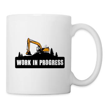 Excavator excavator driver excavator driver construction site - Mug - white - Right
