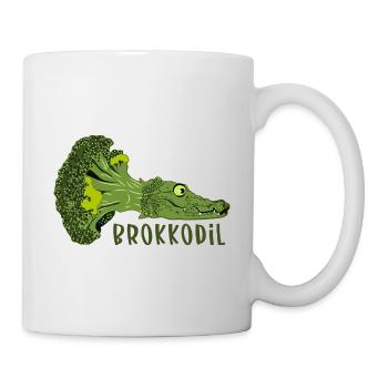 lustige Vegetarier Veganer Geschenke Brokkoli - Tasse - Weiß - Rechts