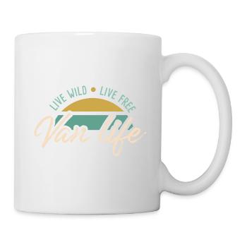 Live Wild Van Dwellers Van life Nomads - Tasse - Weiß - Rechts
