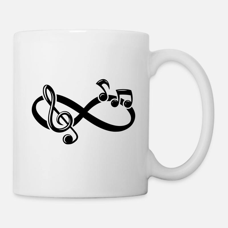 Infinite Music Clef Music Note - Mug - white