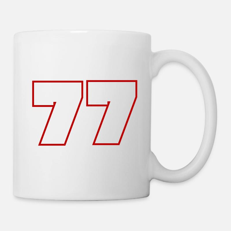 77 Symbole numérique - Mug blanc - blanc