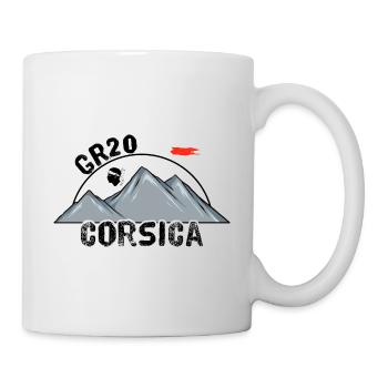 GR20 Corse Sentier de Grande Randonnée N20 Corsica - Mug blanc - blanc - Droite