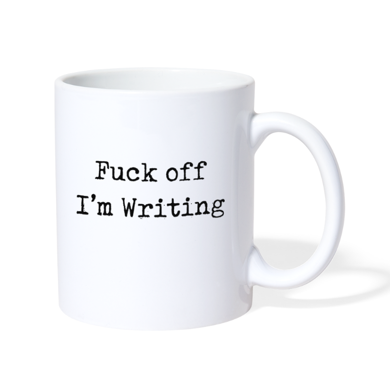 Fuck off I'm writing - Schreibmaschine - schwarz - Tasse