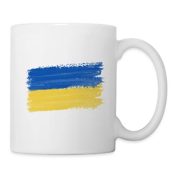 Ukraine Flag Peace Support Kiev War - Mug - white - Right