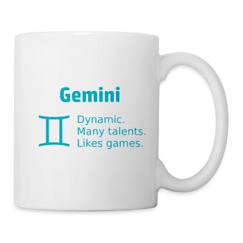 Zwilling Sternzeichen Horoskop Zodiac Signs - Tasse - Weiß - Rechts
