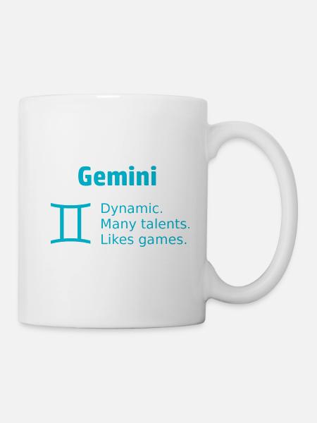 Zwilling Sternzeichen Horoskop Zodiac Signs - Tasse - Weiß