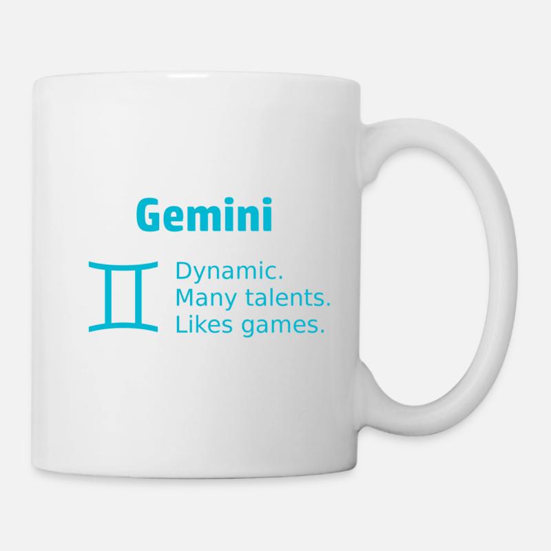 Zwilling Sternzeichen Horoskop Zodiac Signs - Tasse - Weiß