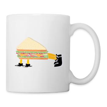 Sandwich Bodybuilding Fitness Gym Gift - Mug - white - Right