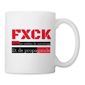 FXCK Les médias - Mug blanc - blanc - Droite