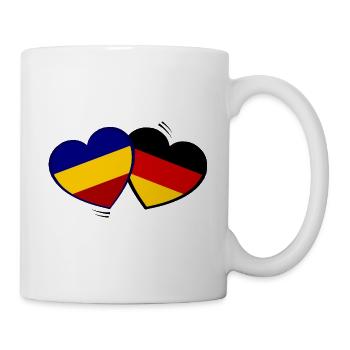 Amour allemand roumain - Mug blanc - blanc - Droite