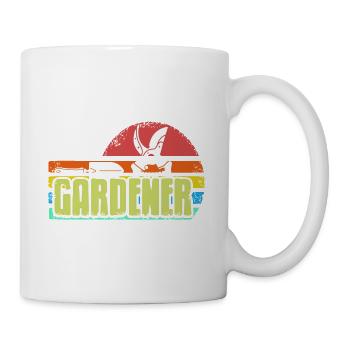 Retro Vintage Gardener Awesome T-Shirt Present - Tasse - Weiß - Rechts