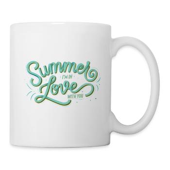 Summer I am in love with you - Tasse - Weiß - Rechts