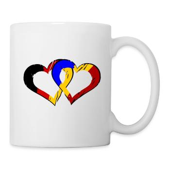 Amour roumain allemand - Mug blanc - blanc - Droite