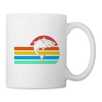 Retro Vintage Awesome Fishing Designs T-Shirt - Tasse - Weiß - Rechts