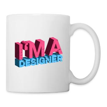 I am a Designer - Media Designer Statement - Mug - white - Right