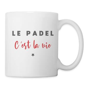 Le padel c est la vie - Mug blanc - blanc - Droite
