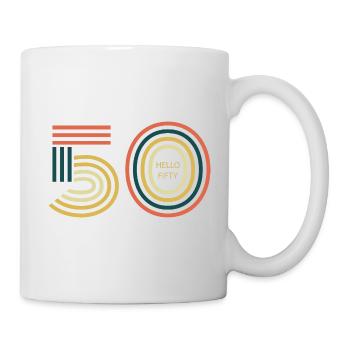 hello 50. 50th birthday - Mug - white - Right