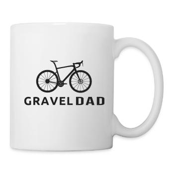bike gravel dad cycling - Mug - white - Right