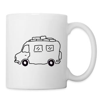 Dessin de camping-car Globetrotter - Mug blanc - blanc - Droite