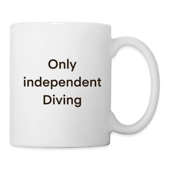 Only independent diving - Tasse - Weiß - Rechts