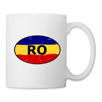 Auflkeber für Rumänien - Tasse - Weiß - Rechts