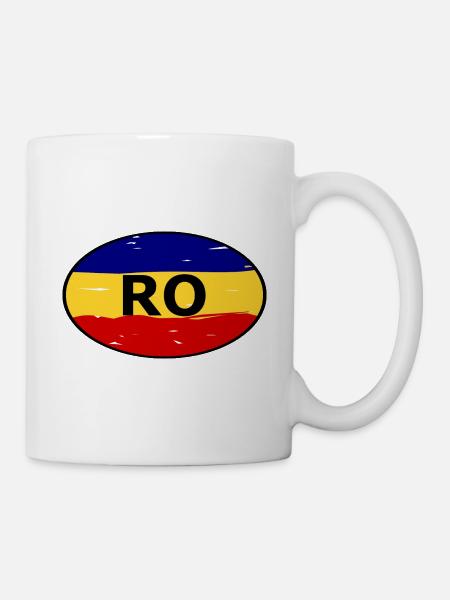 Auflkeber for Romania - Mug - white