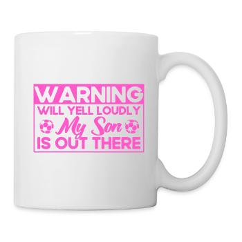 Fußball Mama Sohn Mutter Geschenk - Tasse - Weiß - Rechts