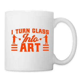 Glasarbeiter Glasbläserei Glasblasen Geschenk - Tasse - Weiß - Rechts