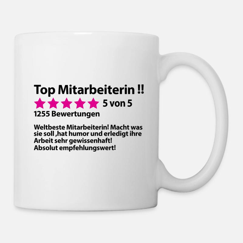 Mitarbeiterin Kollegin Abschiedsgeschenk Abschied - Tasse - Weiß