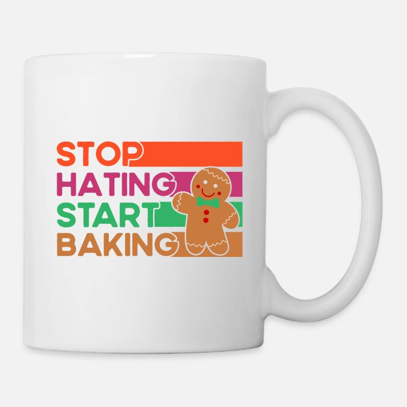 Plätzchen backen Weihnachtsbäckerei Plätzchenbacke - Tasse - Weiß