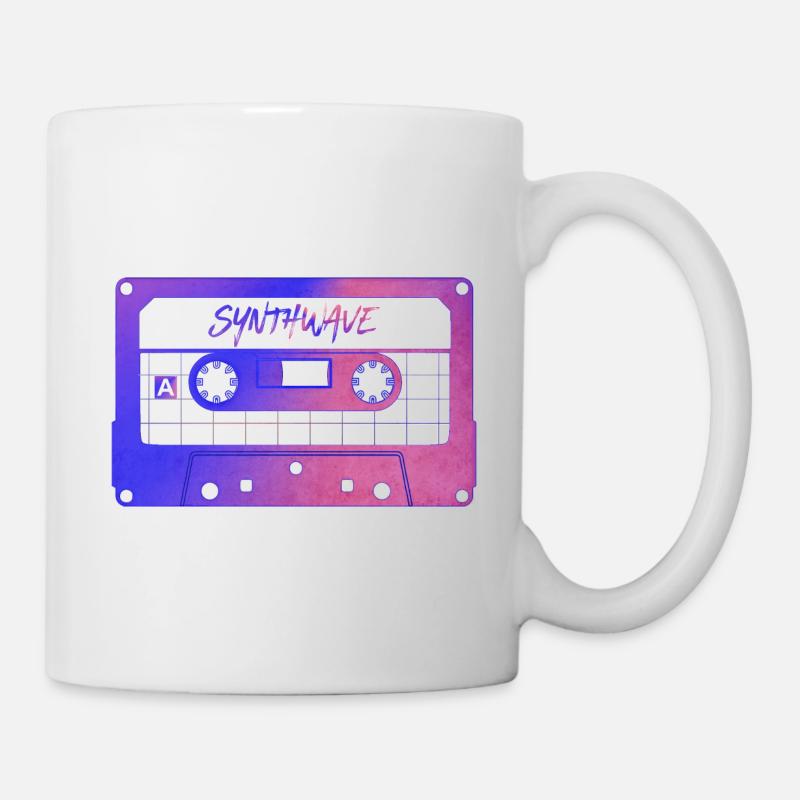 Retrowave Synthwave 80s Design - Tasse - Weiß