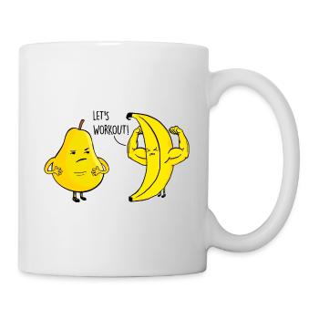 Birne und Banane - Tasse - Weiß - Rechts